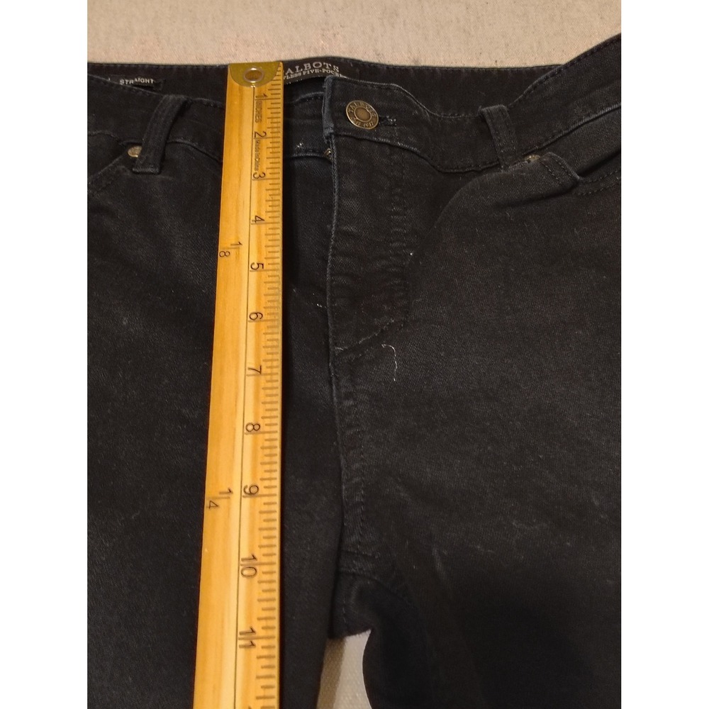 Talbots Flawless Five-Pocket Straight Leg Jeans Black Size 10 Womens Pants - Picture 3 of 8